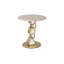 Pebble Marble Pedestal End Table
