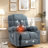 Massage Recliner Chair With Heat & Vibration Rocking Recliner With Usb Port, 8-Point Massage, Adjustable Intensity, Padded Lounge Chair With Storage Pockets, Fabric Manual Recline-1111357618