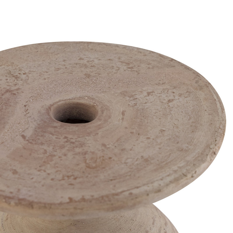 Terracotta  Candle Holder Dia 6" X 6.5" H