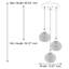 Luminaire suspendu sphère 3 lumières Fariah