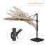 Daarina 132'' Lighted Cantilever Umbrella with Base-2066407392