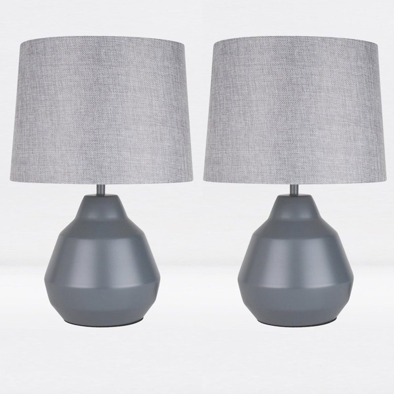 LaJuante Metal Table Lamp, Grey, Matte Grey