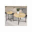 Ensemble de tables basses en bois avec base en métal-397166407