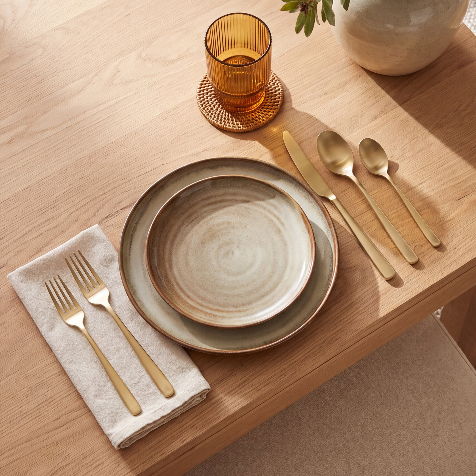 Flatware Set - Service for 4, Champagne