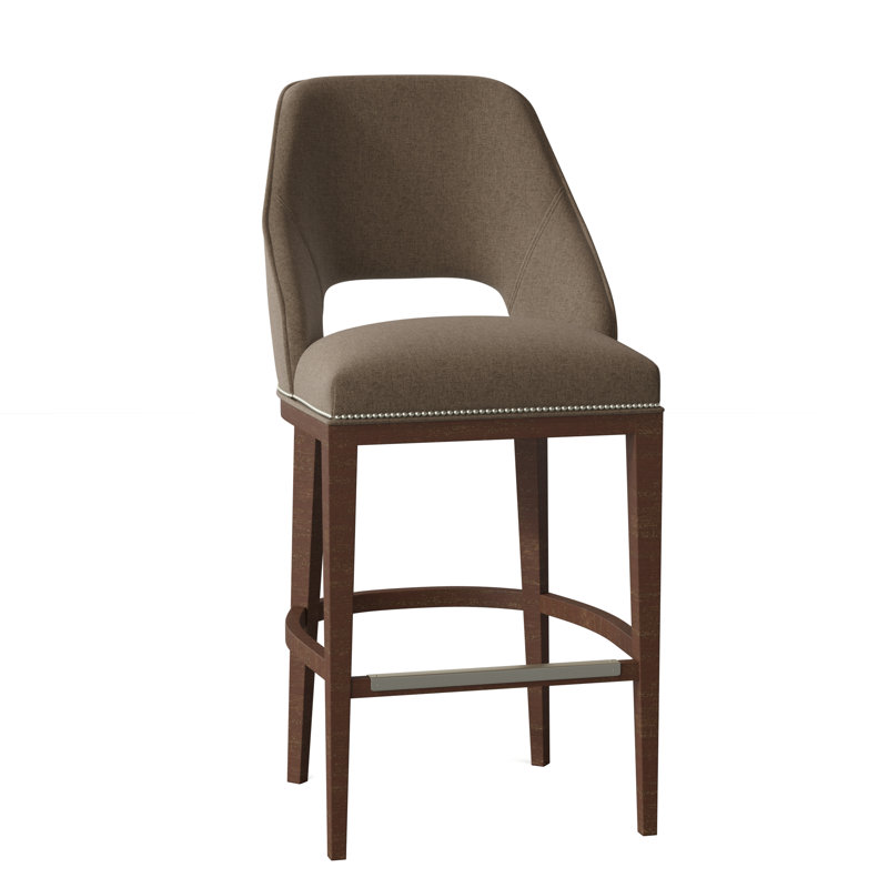 Darien Upholstered Counter Stool, Bark (8789 06), Walnut, Bar Stool (30.5" Seat Height)