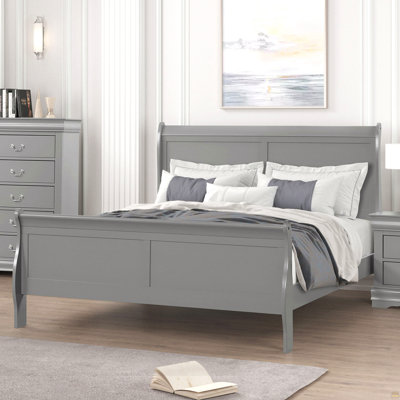 Meuble de chambre à coucher grand lit 1pc Louis Phillipe