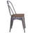 Kewaunee Metal Stackable Chair with Wood Seat-1976427551