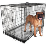 Dog Crate with Removable Tray and Bed