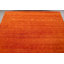 Tapis orange en laine Gabbeh noué à la main 6 x 9