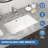 Modern Ceramic Undermount Bathroom Vessel Sink With Overflow, Rectangular Design For Vanity
