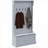 Coat Racks 3-in-1 Entryway Hall Tree with Storage Bench, 4 Hooks &amp; Shoe Storage | Gray | MDF-1628702158