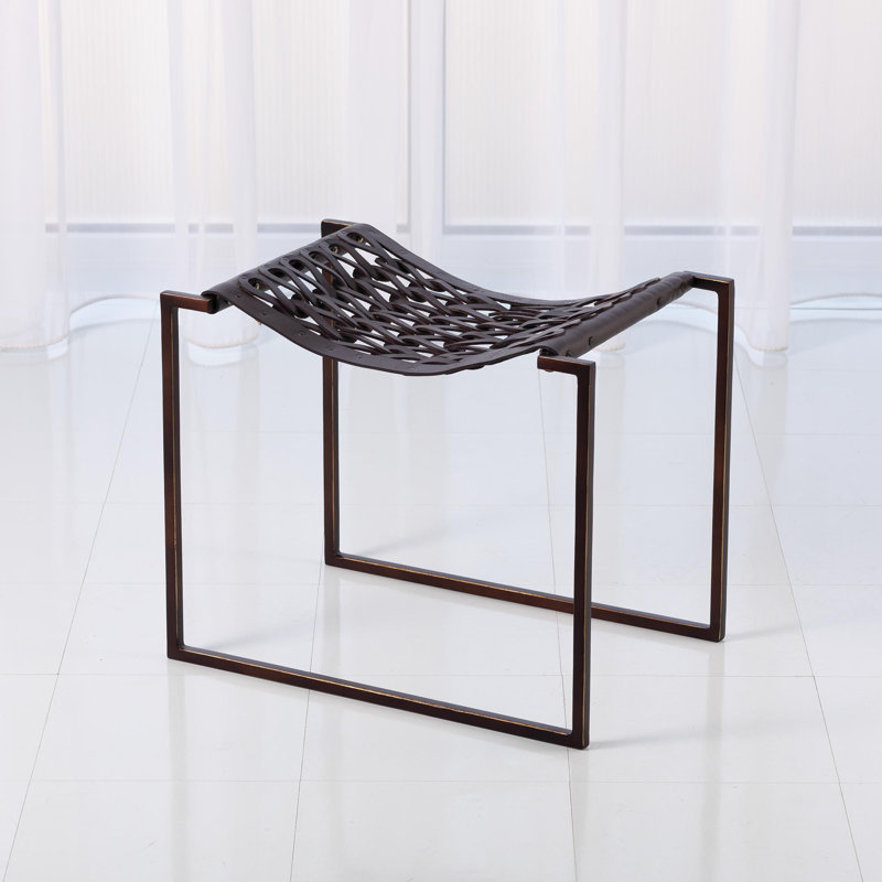 Knit & Pearl Stool, Brown