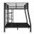 Metal Full XL over Queen Bunk Bed for Teens and Adults,Space-Saving/Noise Reduced/No Box Spring Needed,Black