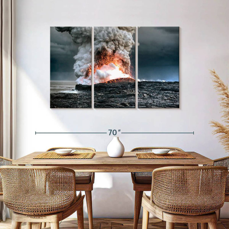 Volcan hawaïen Alvord, H 36 po x l 57 po