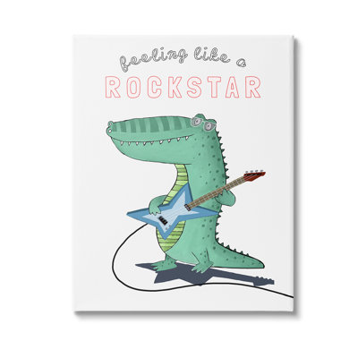 Conception d'art mural Like a Rockstar Alligator par Carla Daly