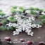 Cintre de 6,3 x 1,8 x 6,7 po en forme de flocon de neige, boules de Noël suspendues décoratives pour décorations de fêtes, ensemble de 6