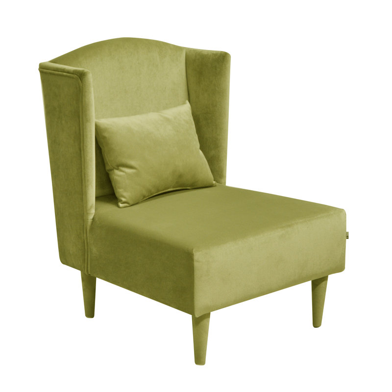 Pepi Upholstered Wingback Chair, Lime