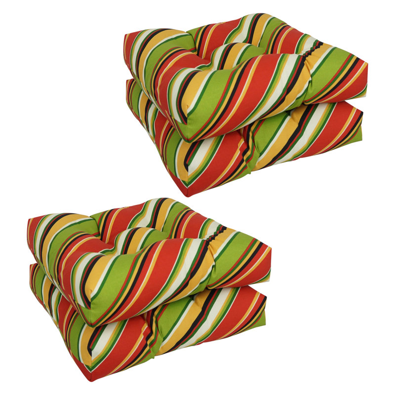 Ensemble de 4 coussins de chaise de salle à manger 19 po