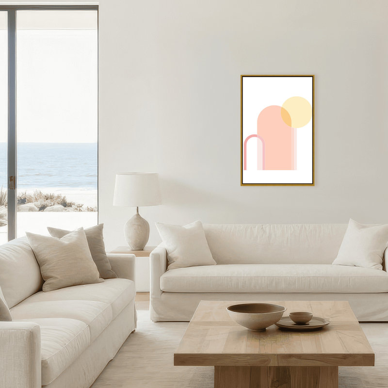Summer Rendezvous Print by Stefanie Bales, 24" H x 16" W x 2.375" D, Framed Canvas, Gold