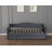 Twin Size Upholstered Daybed With Trundle And USB Charging Design, Sturdy Wood Slat Support, Wood Bed Frame For Bedroom/Guestroom/Dorm,Plush Velvet Fabric,Gray