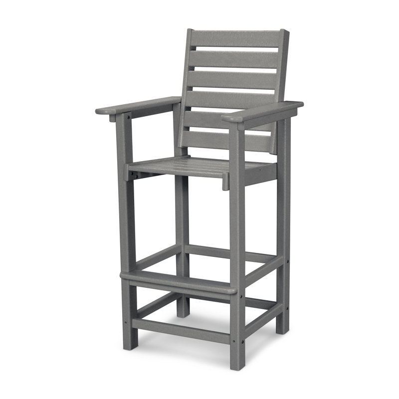 Chaise de bar capitaine POLYWOOD, Gris ardoise