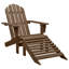 Highland Dunes Garden Adirondack Chair with Ottoman and Table Solid Fir Wood-1829923069