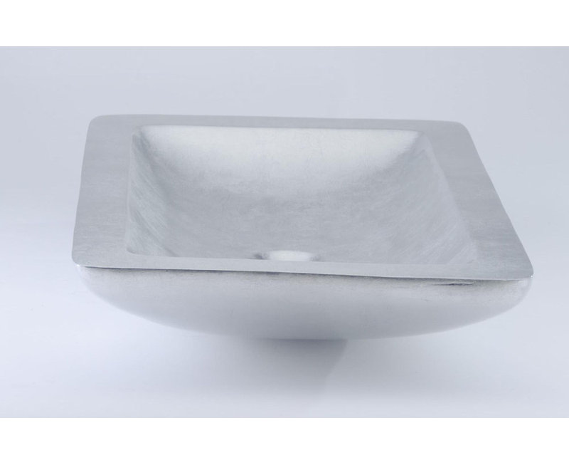 Vogue 25.6'' L Bathroom Sink, Silver Leaf