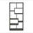 Rectangular 10-shelf Bookcase in Weathered-848642111