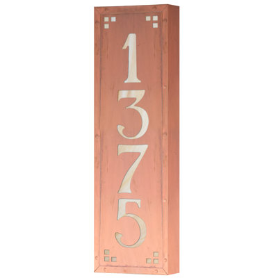 Plaque d'adresse murale personnalisable 12 V pour 4 numéros