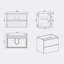 Ensemble de meuble-lavabo mural simple 29,9 po Dessirae-1570461693-1570461688
