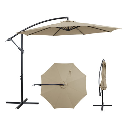 Parasol de patio résidentiel inclinable en aluminium 10 pi.
