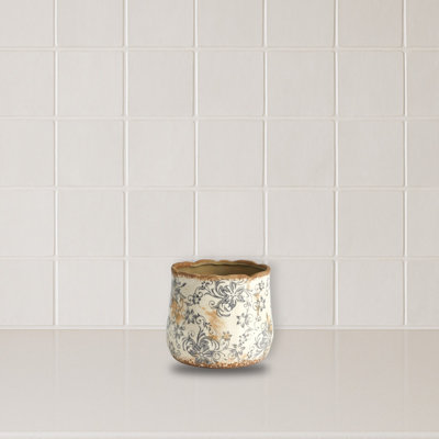 Tuscan Ceramic Scroll Planter