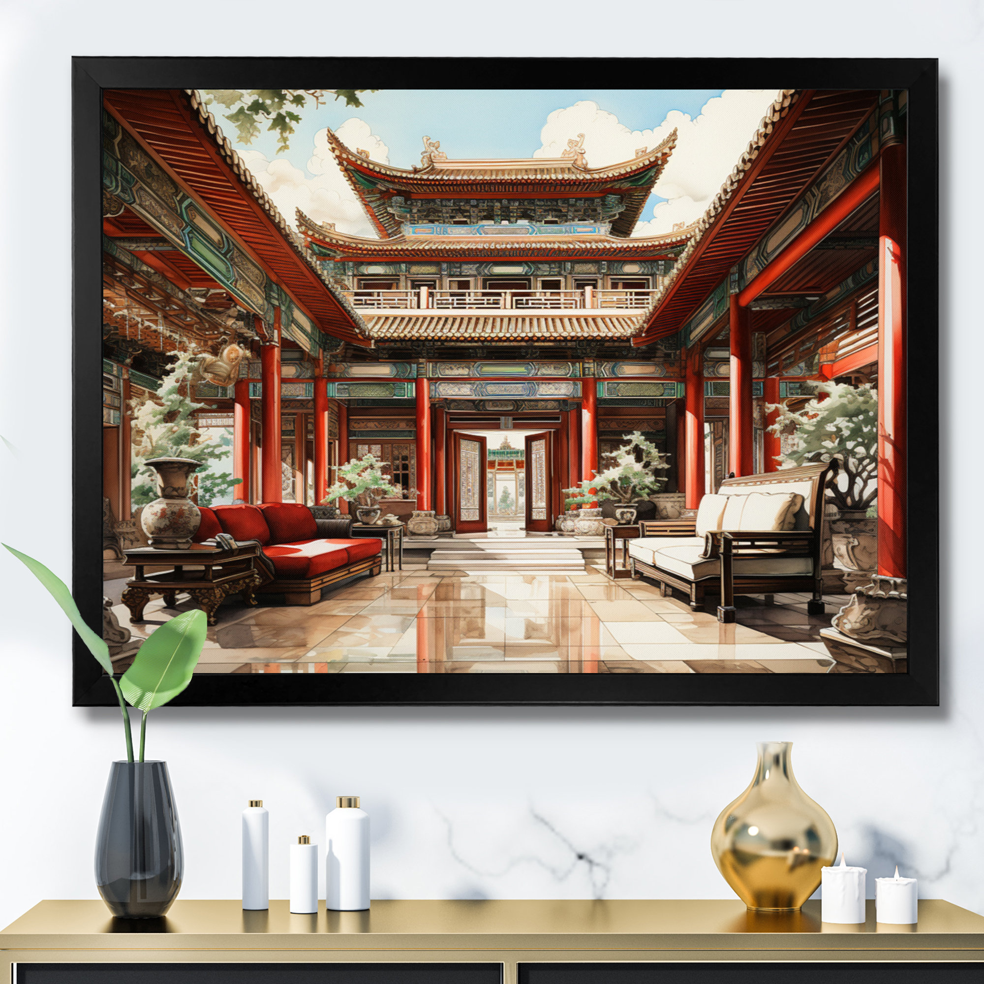 Winston Porter Makinzey China Art Imperial Palace I On Canvas Print ...