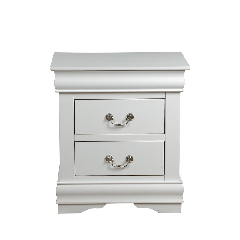 Louis Philippe White Finish Nightstand, White