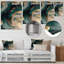 Or et vert abstrait marbré harmonies tourbillons II - marbre décoration murale-518091572