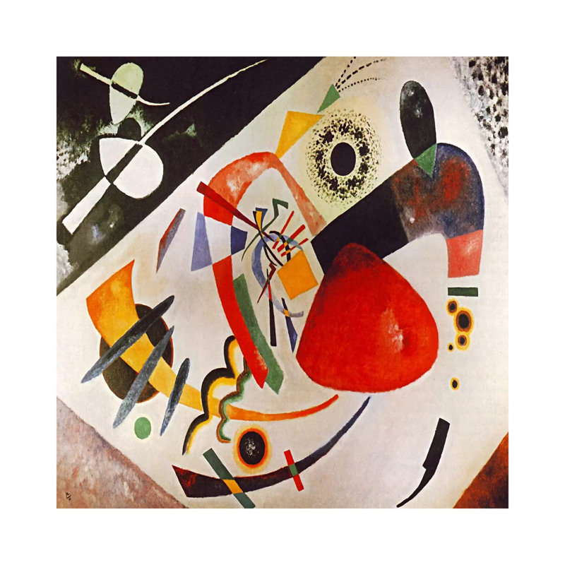 Red Spot by Wassily Kandinsky - Wrapped Canvas Painting, 30.48 cm H x 30.48 cm W