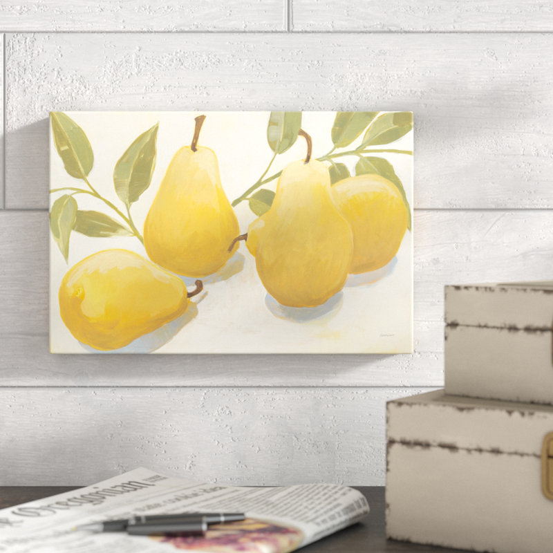 «Pears I» par Kathrine Lovell - reproduction d'art sur toile, H 8 po x l 12 po