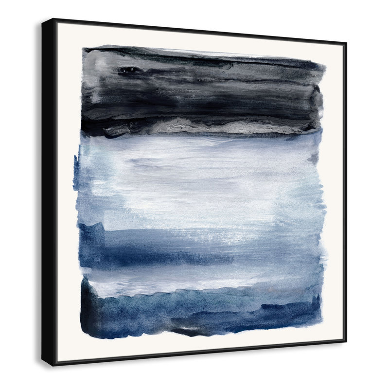 «Navy Sky I» par Nan, Noir, H 46,5 po x l 46,5 po