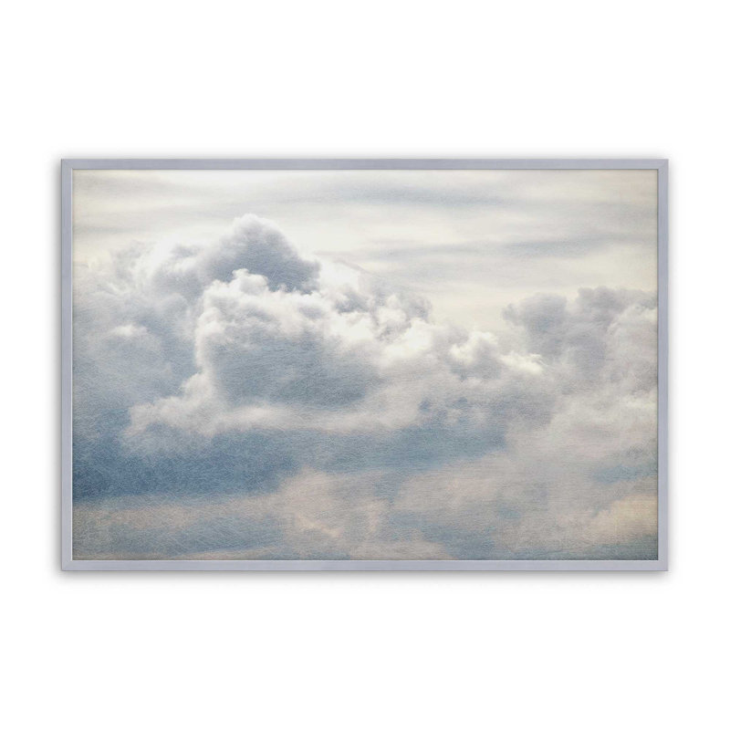 Un voyage dans le ciel, H 12,25 po x l 15,25 po, Encadrement ouvert, chrome poli