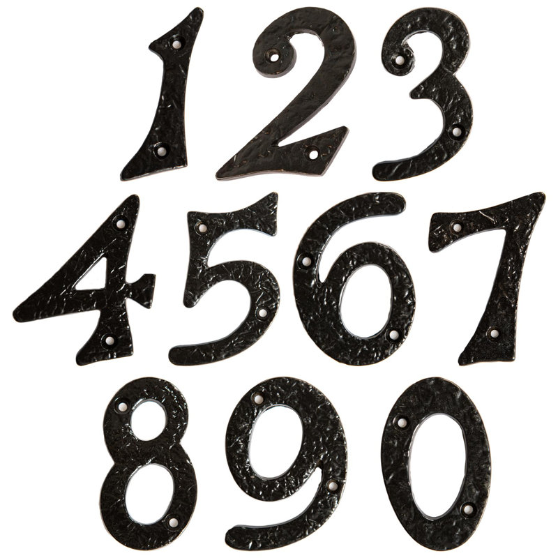 8.7cm H Iron House Number