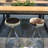 Extendable Round Bar Stool – TANGO (Black & White Cowhide)