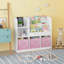 Bibliothèque et bibliothèque pour enfants, organisateur multifonctionnel avec 3 tiroirs en tissu pliables, idéal pour le rangement dans la chambre à coucher et la salle de jeux