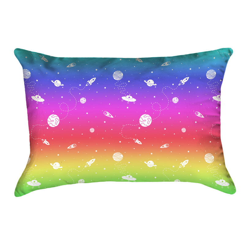 Coussin Katelyn Elizabeth, Polyester, Pink/Green/Yellow