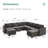 Berenika Velvet Modular U-Shaped Sectional-1595147500