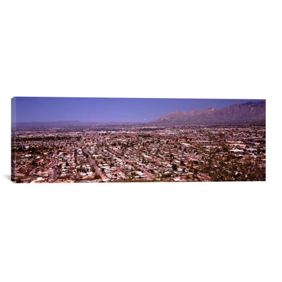 Vision aérienne panoramique d’une ville, tucson, pima county, arizona, reproduction de photo sur toile