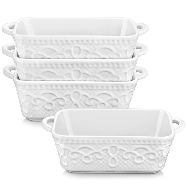 Rectangular Ramekins MALACASA300ml Porcelain China Rectangle Ramekin | Wayfair.co.uk
