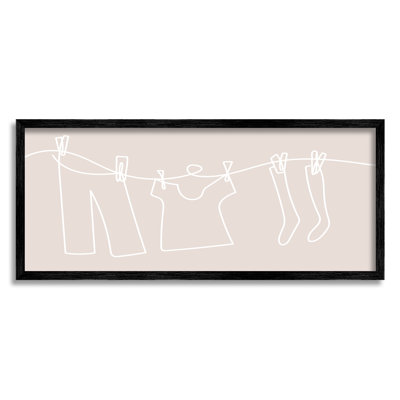 Bb-042-Framed " Minimal Laundry Doodle " by Lil' Rue