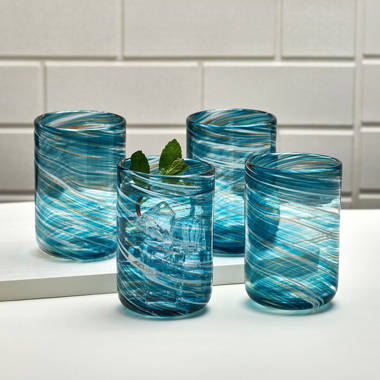 Blue Italian Set of 4 Highball Glasses