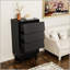 Commode double à 4 tiroirs de style rétro avec design biseauté pour un rangement élégant et organisé