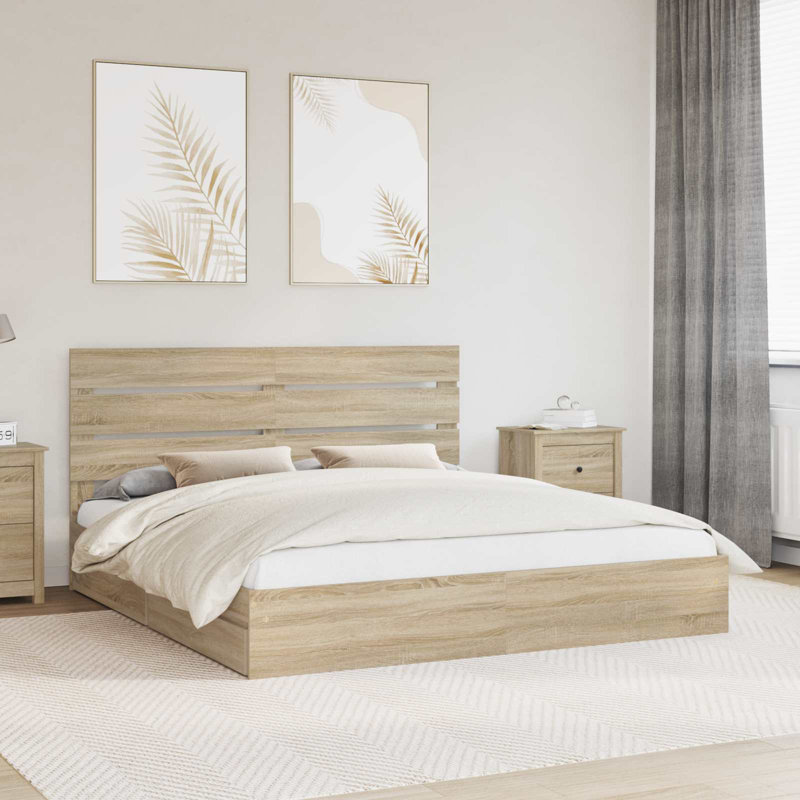 Bed Frame, Super King (6'), Sonoma Oak